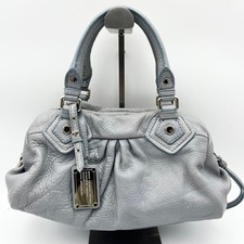 Marc by Marc Jacobs CLASSIC Q BABY GROOVEE Handbag Leather Light Blue Gray Used