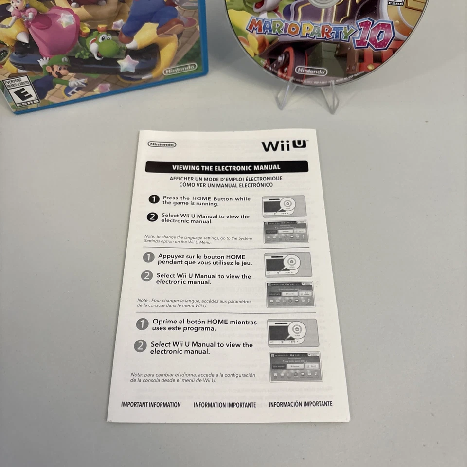 Mario Party 10 (Nintendo Wii U, 2015) Tested Authentic! Complete w/ Manual! - Image 2 of 4