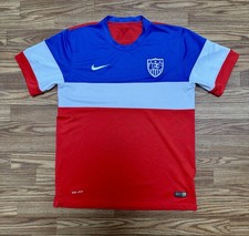 Nike 2014 USMNT World Cup USA Bomb Pop Away Jersey Kit Men’s Medium Soccer Uni