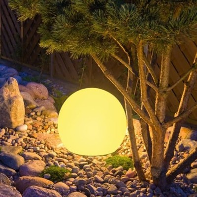8-in Solar Globe Light Outdoor, Waterproof Solar Ball Light for Outside 8-inch