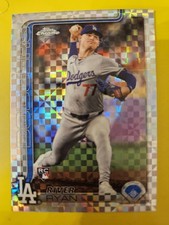 2025 Topps Chrome X-Fractors #18 River Ryan RC - Los Angeles Dodgers