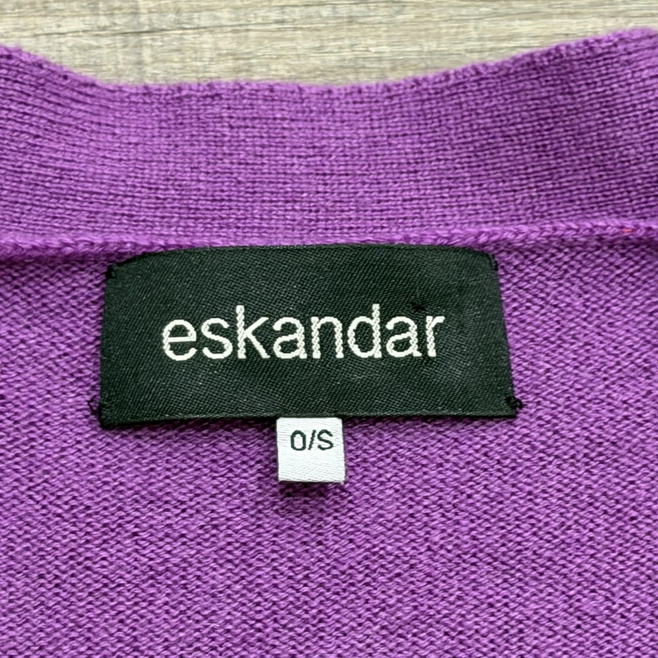 Cárdigan Suéter Eskandar Cuello en V Cuadrado De Gran Tamaño 100% Cachemira Para Mujer Talla 0/S Foto 3 de 4