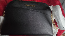 Michael Kors Black Shoulder Bag Gold Chain St...