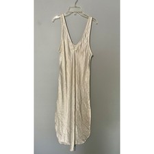 Christian Dior Sz Sm Vintage Ivory Satin Pinstripe Slip Dress Chemise Nightgown
