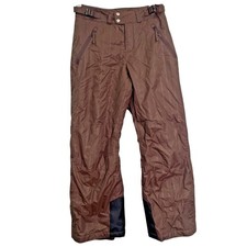 Columbia Kids 10/12 Omni-Shield Insulated Snow Pants Brown Ski Snowboard Outdoor
