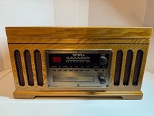 Detrola KM837 Stereo Record Player Phono Cassette CD AM FM Radio - Tested