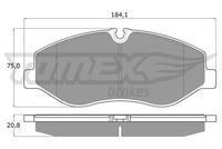 Tomex Brakes Bremsbelagsatz, Scheibenbremse TX 18-12 FüR MERCEDES-BENZ