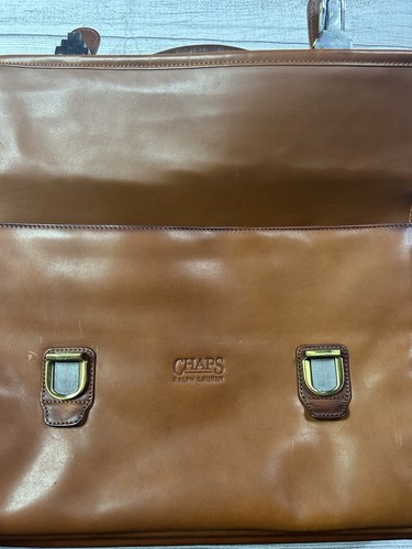 Vintage Ralph Lauren Chaps Leather Messenger Briefcase Detachable Shoulder Strap - Picture 8 of 22