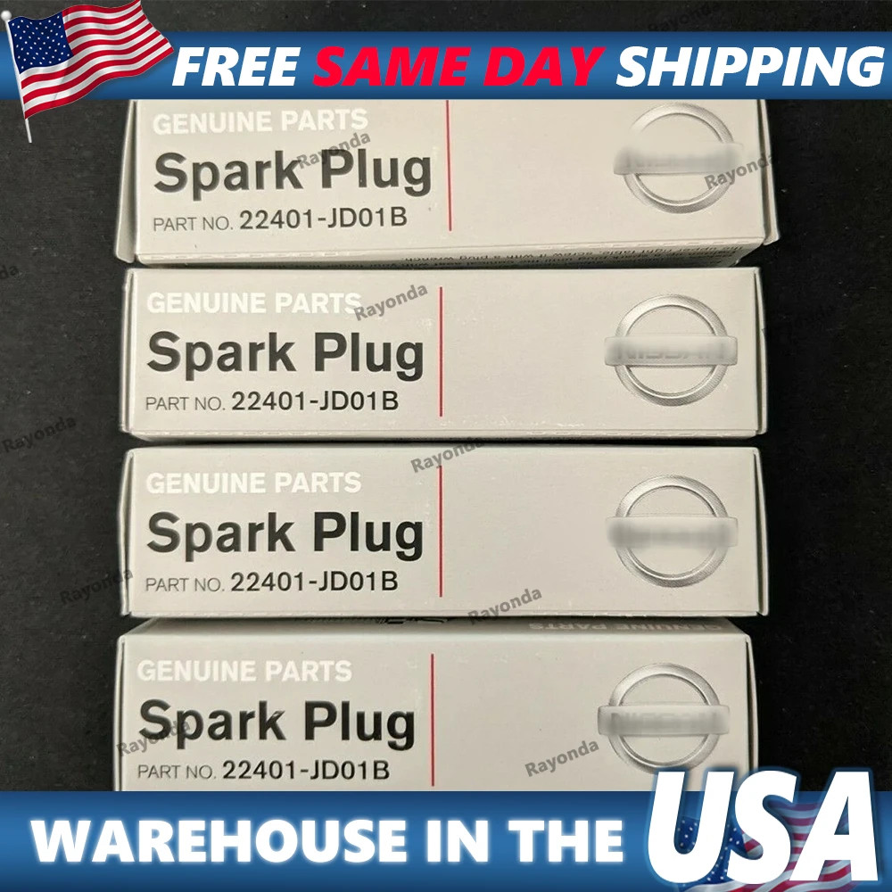 GENUINE OEM NISSAN IRIDIUM SPARK PLUG BY DENSO - SET OF 4 22401-JD01B