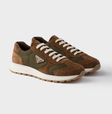 PRADA Re-Nylon and Suede Prax 2.0 Trainers Size 9.5 Men s Sneaker Made In Italy