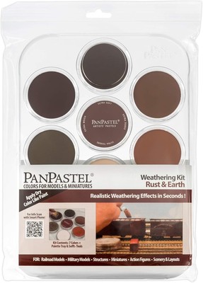 Colorfin PanPastel Ultra Soft Artist Pastel Set, 9ml, Weathering, Rust/Earth, 7-