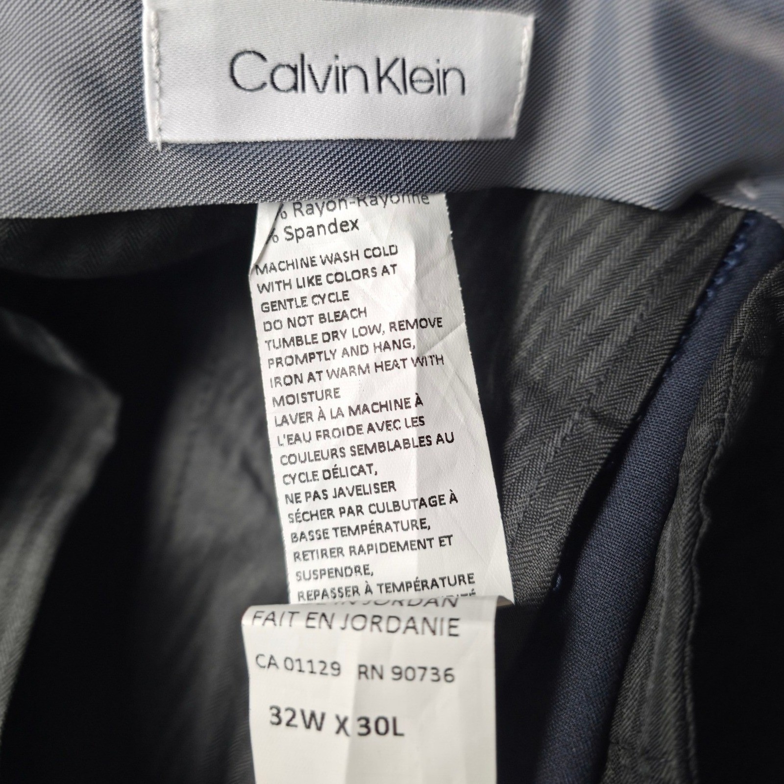 Calvin Klein Dress Pants Mens 32x30 Blue Jace Flat Front Business Casual NWT thumbnail 4