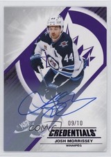 2024-25 Upper Deck Credentials Purple Auto 9/10 Josh Morrissey #66 Auto br8