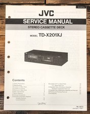 JVC TD-X201XJ TD-X201 XJ Cassette Service Man...
