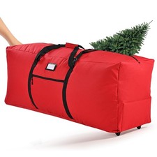 9 ft Christmas Tree Storage Bag - Heavy-Duty Waterproof, Dust-Proof, 9FT, Red
