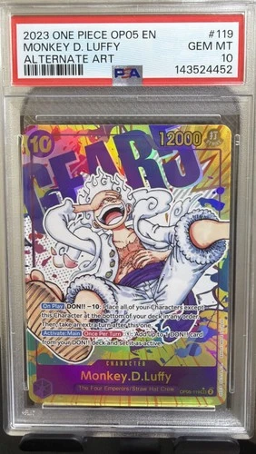 Monkey.D.Luffy (119) (Alternate Art) OP05-119 SEC PSA 10 English