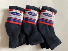 Lot of 6 pairs of foot care diabetic comfort socks size 9-11 Black