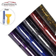 Chopped Forged Carbon Fiber Gloss Blue Car Vinyl Wrap Sticker Decal Sheet Chopped Forged Carbon Fiber Gloss Blue Car Vinyl Wrap Sticker Decal Sheet