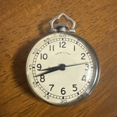 Vintage Hamilton pocket watch Sterling Silver 748 Movement 18 Jewels