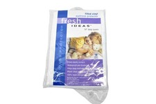 Fresh Ideas Mattress Protector Queen 14in Deep Fitted Vinyl White Waterproof