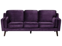 Modernes Sofa Aus Samtstoff In Violett Couch 3-Sitzer Lokka