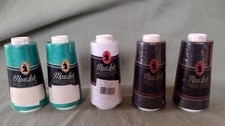 5 Maxi-Lock Serger Thread Cones White Black Teal Green TEX 27 3000 Yards SEALED
