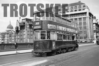 Larger Negative London Transport Tram Strassenbahn 1370 1949