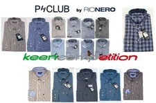 ★ P/CLUB by RIONERO stock Camicia uomo manica lunga button down in 100% cotone ★
