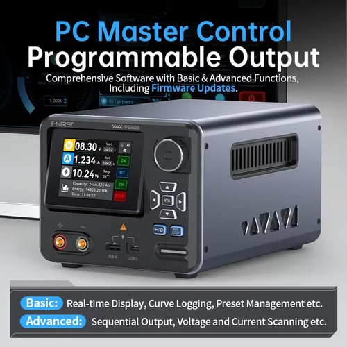 FNIRSI Adjustable CNC DC Power Supply 36V 8A Voltage Regulator PD/QC Fast Charge - Picture 5 of 21