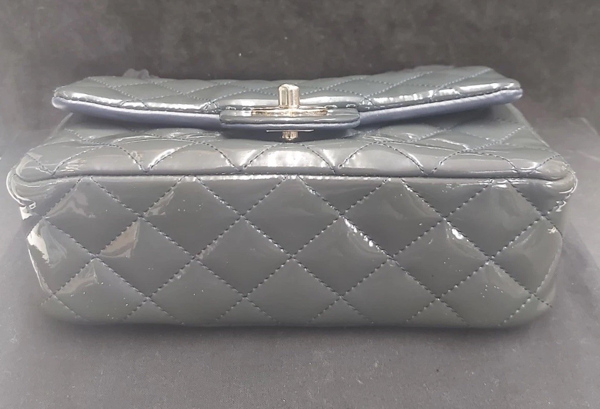Chanel Timeless Classic Rectangular Gray Patent L… - image 13