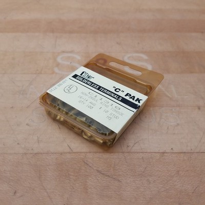 (100 Pack) Klein Vaco C11310 Non-Insul Ring Tongue Terminal, 16-14AWG #10 Stud