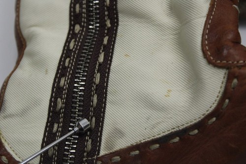 Botas de Montar La Martina Polo Cuero Marrón Blanco Lona Cremallera Alta Zapato Talla 40.5 - Imagen 8 de 14