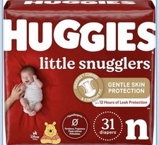 HUGGIES Diapers, Little Snugglers Size N Up To 10LB BRAND NEW