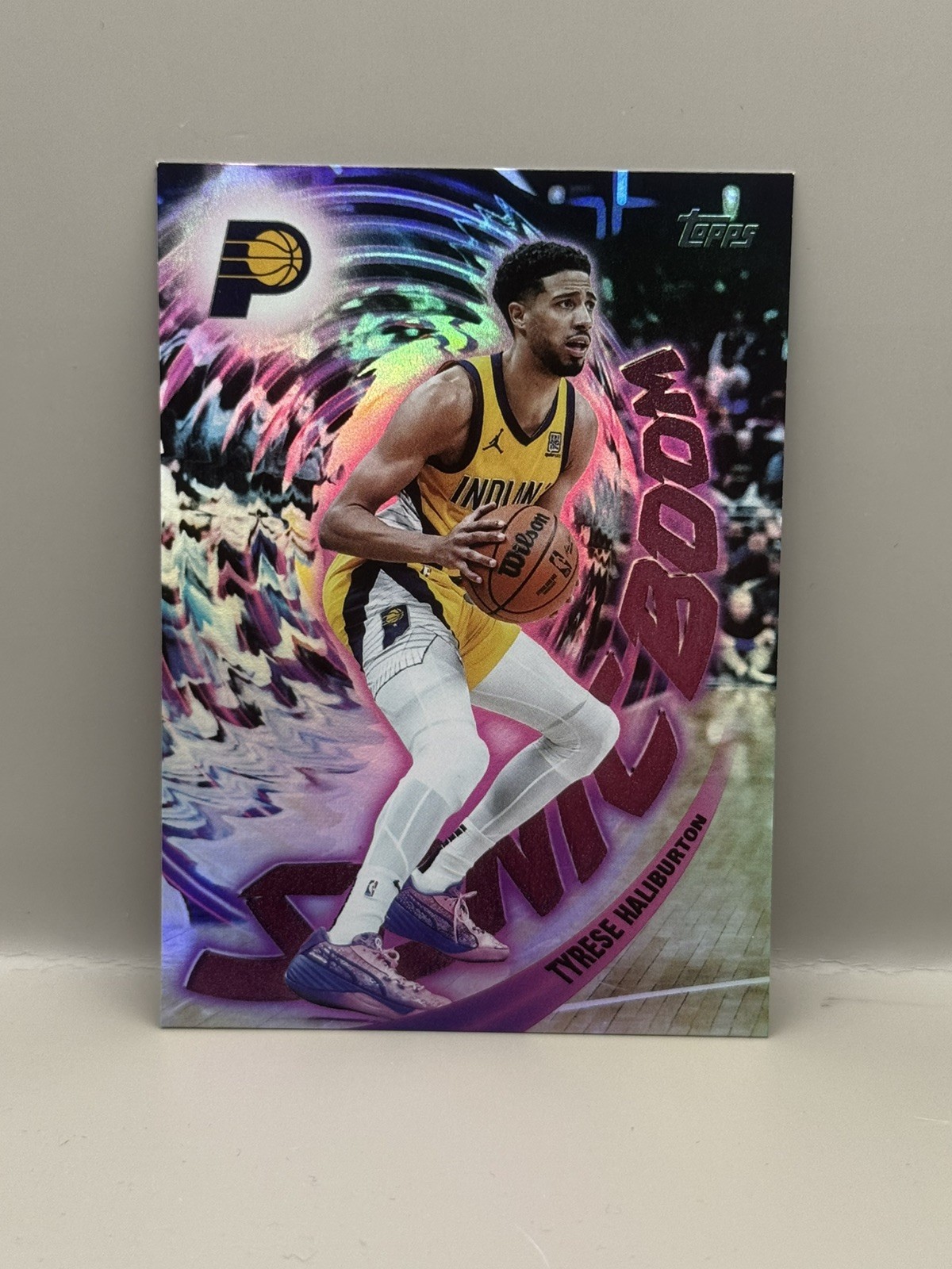 2025-26 Topps Basketball Tyrese Haliburton Sonic Boom Holo #SB-13 SSP Pacers