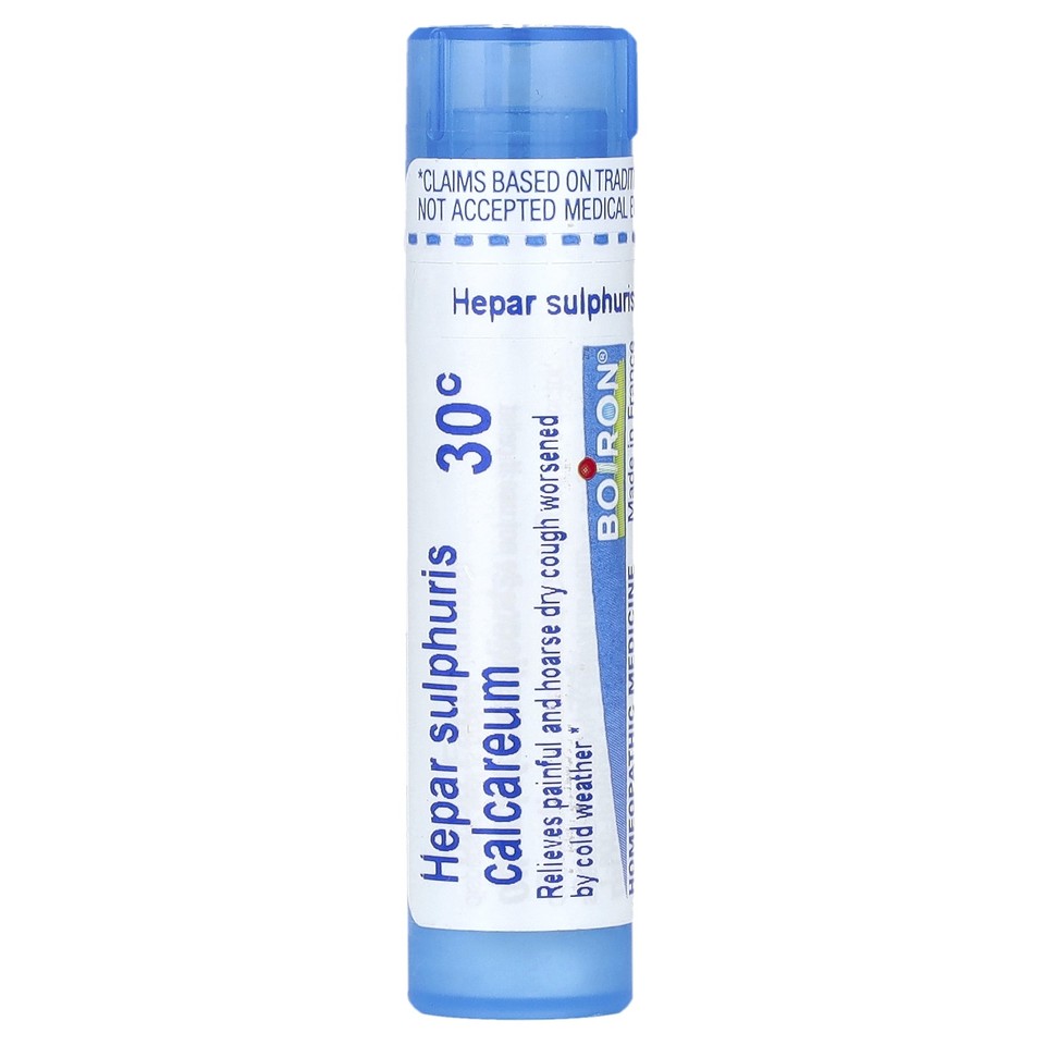 Hepar Sulphuris Calcareum, 30C, Dry Cough Relief, Approx. 80 Pellets
