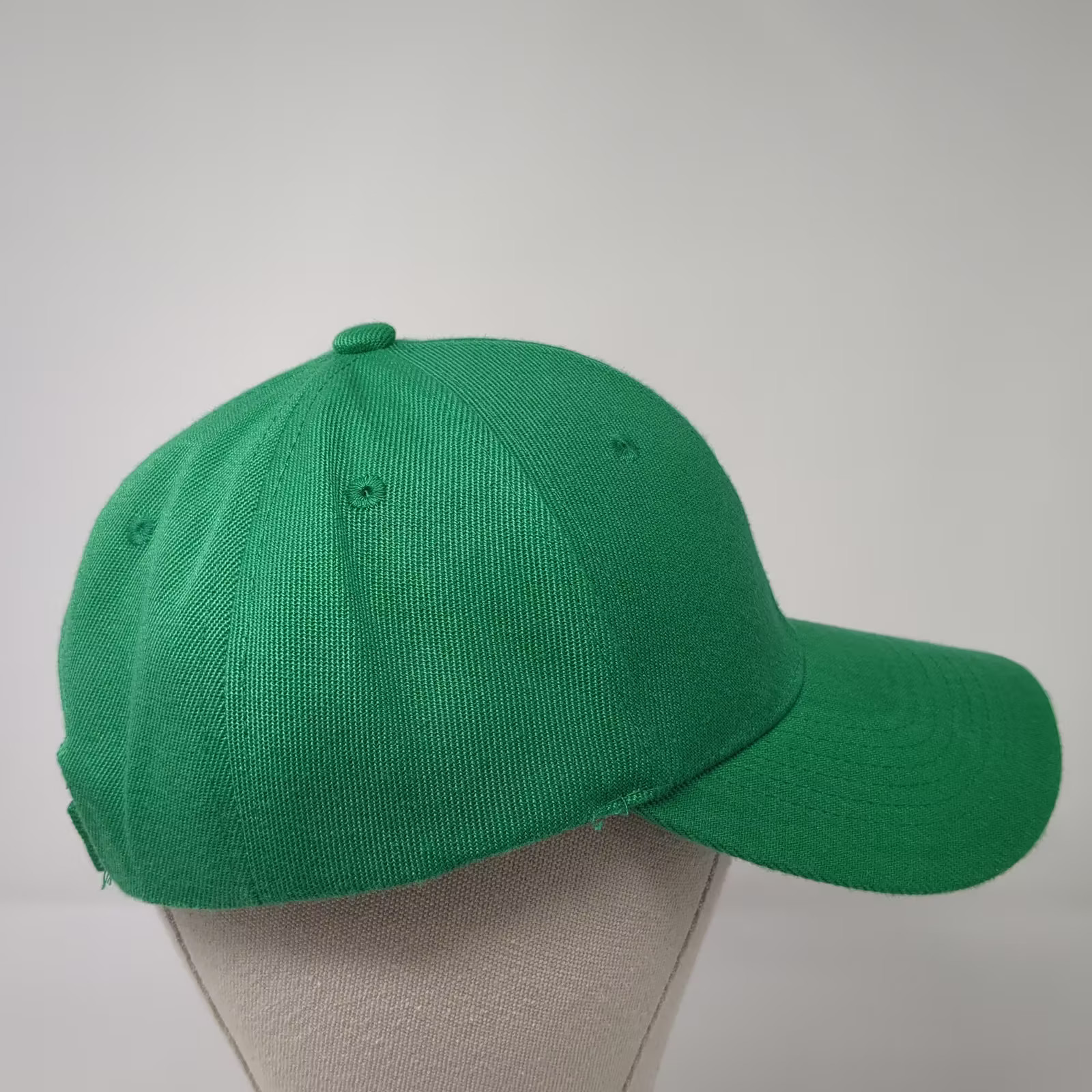 Green Baseball Cap Strapback Hat Plain Solid OS A… - image 5