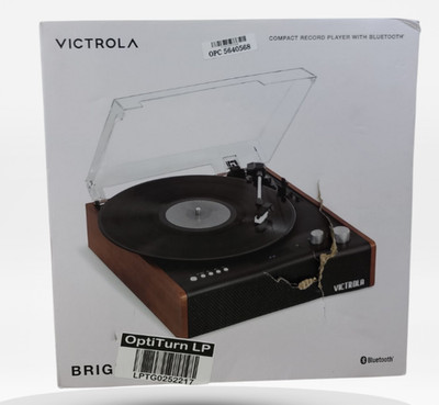 OEM Victrola Brighton Record Player Turntable Bluetooth 3-Speed RCA Out BOX OPEN