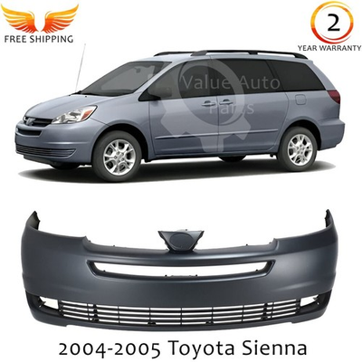 #ad Front Bumper Cover Primed Plastic For 2004 2005 Toyota Sienna $160.00