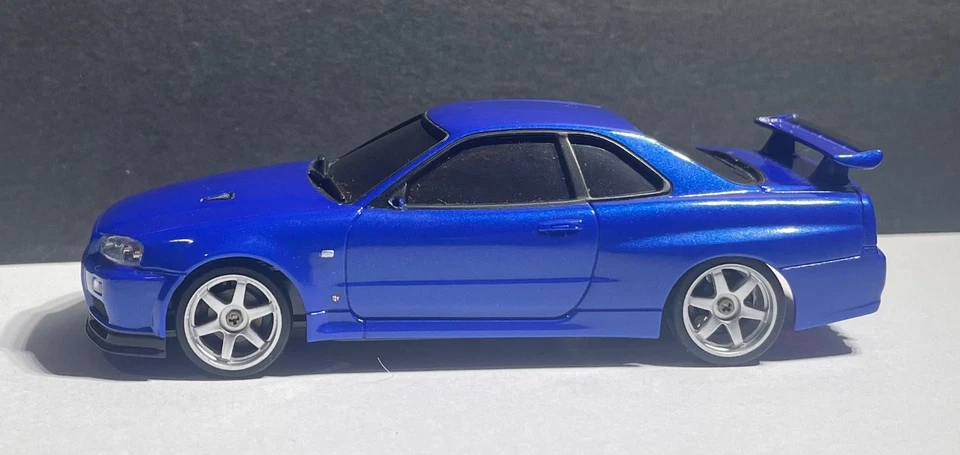 Kyosho Dnano Nissan GT-R Blue FX Series RTR Set! Tested Working with Battery - Image 3 of 4