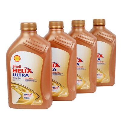 Shell Helix Ultra ECT C2/C3 0W-30 4x1 Liter MB 229.52 VW 50400 Motoröl 4L