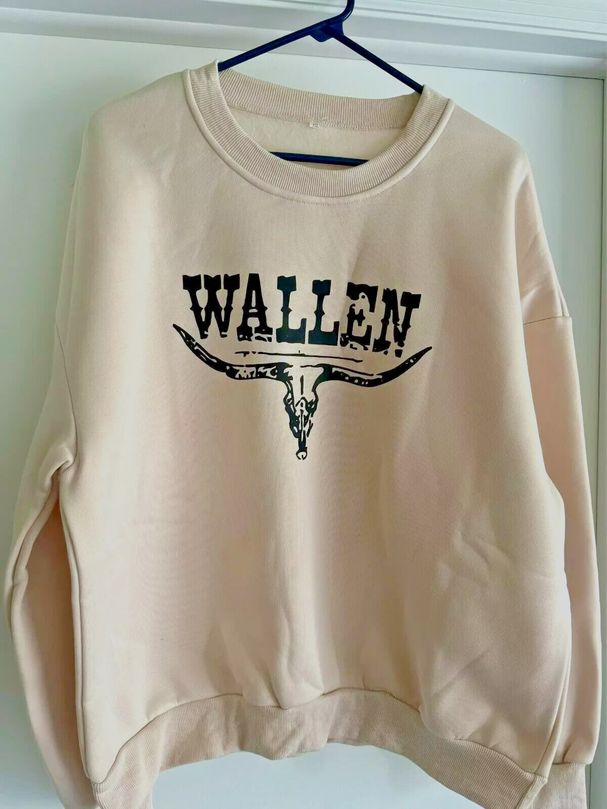Morgan Wallen Beige Crewneck Sweatshirt 2XL Country Music Lyrics