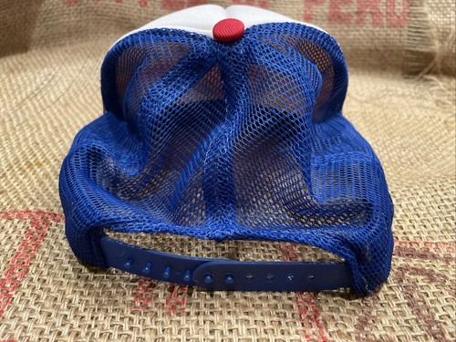Vintage Chicago Cubs Universal Cap Trucker Snapback Hat 3 Stripe Taiwan ROC MLB - Picture 3 of 9