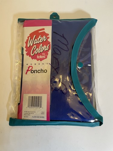 By totes Unisex Lightweight Rain Poncho TEAL GREEN Adult - Picture 2 of 4