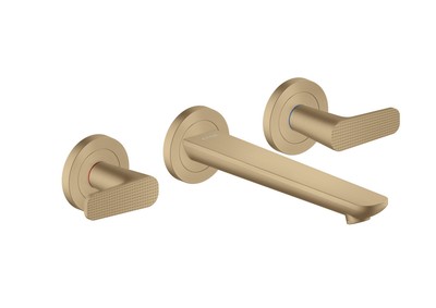 Hansgrohe 3-hole Basin Mixer wall UP Axor Citterio C 49071140 Brushed Bronze