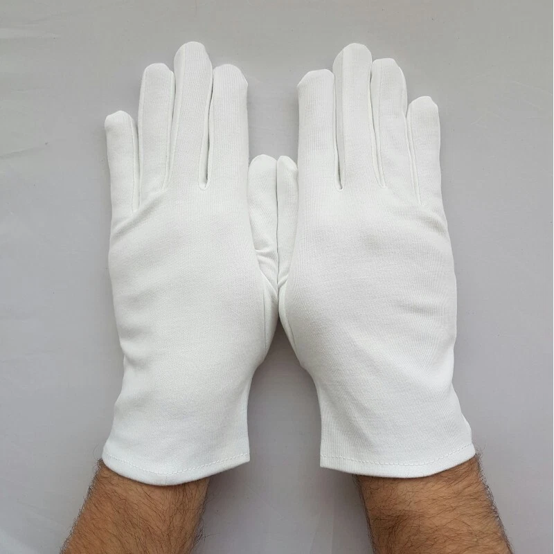 GANTS NOIRS ET BLANC Gants blancs en coton pour femme et homme.