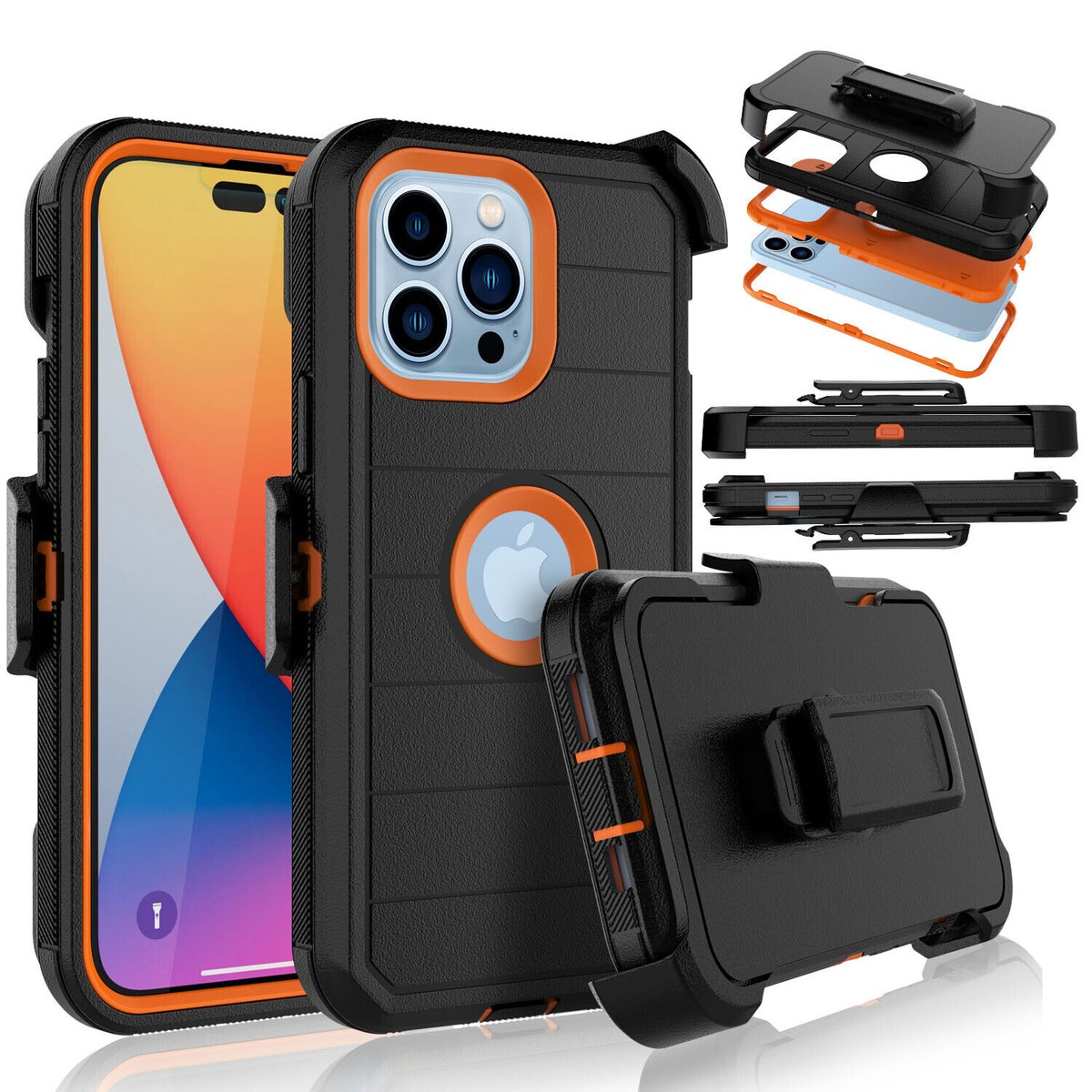 For iPhone 14 13 12 11 Pro Max XR XS MAX Phone Case,Fits Otterbox