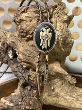 Arrow Bolo Tie 2 Headed Raven Sparrow Eagle Eye Evil Dove Bird Olive Branch New