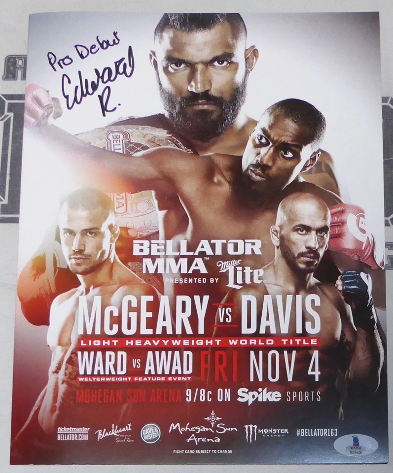 Ed Ruth Signed Bellator 163 MMA Pro Debut Fight Event Program BAS COA Fab Five - Image 2 of 4