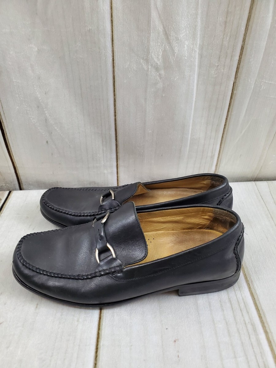 JOHNSTON & MURPHY MENS 11M HORSEBIT BLACK LEATHER LOAFER  display picture 2