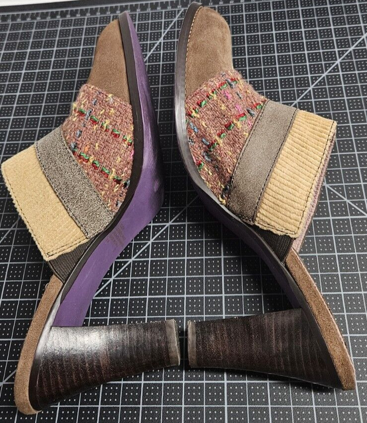 Kenzie Touch patchwork leather suede corduroy fab… - image 4